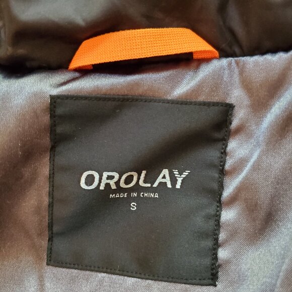 OROLAY SZ S Women's 092 Cosmos Shiny Down Puffer Gray Silver Winter Coat Jacket - Picture 8 of 13